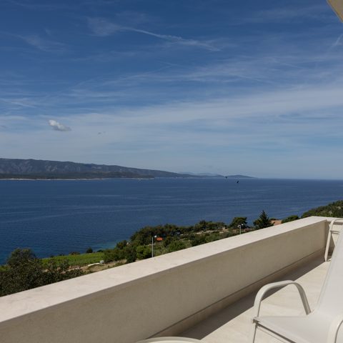 Terrace view towards the island of Hvar