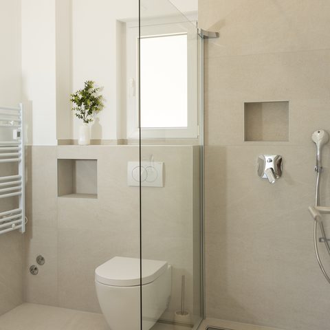 Walk-in glass shower